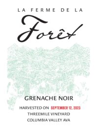 La Ferme de la Foret Grenache Noir label