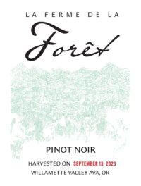 La Ferme de la Foret Pinot Noir label