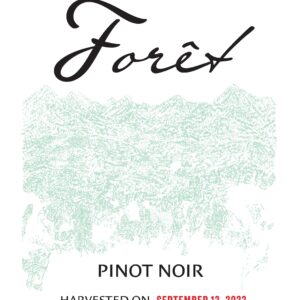 La Ferme de la Foret Pinot Noir label